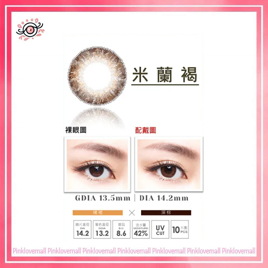 TICON帝康 MUSE 繆思女神 米蘭褐|日拋彩妝隱形眼鏡|每盒10片