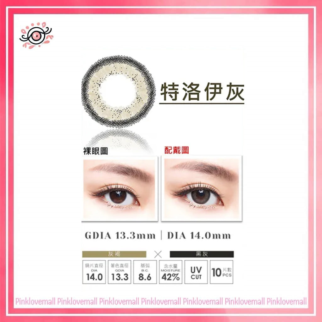 TICON帝康 MUSE 繆思女神 特洛伊灰｜日拋彩妝隱形眼鏡｜每盒10片