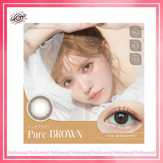 AngelColor Bambi Series 1 Day Natural Pure Brown｜日拋彩妝隱形眼鏡｜每盒10片