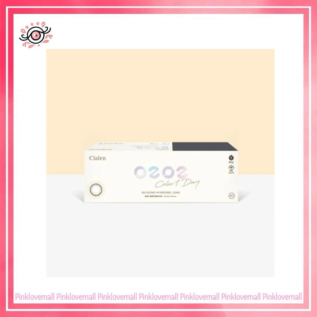 Clalen O2O2 Color 1 Day Ash Brown EX｜日拋彩妝隱形眼鏡｜每盒30片