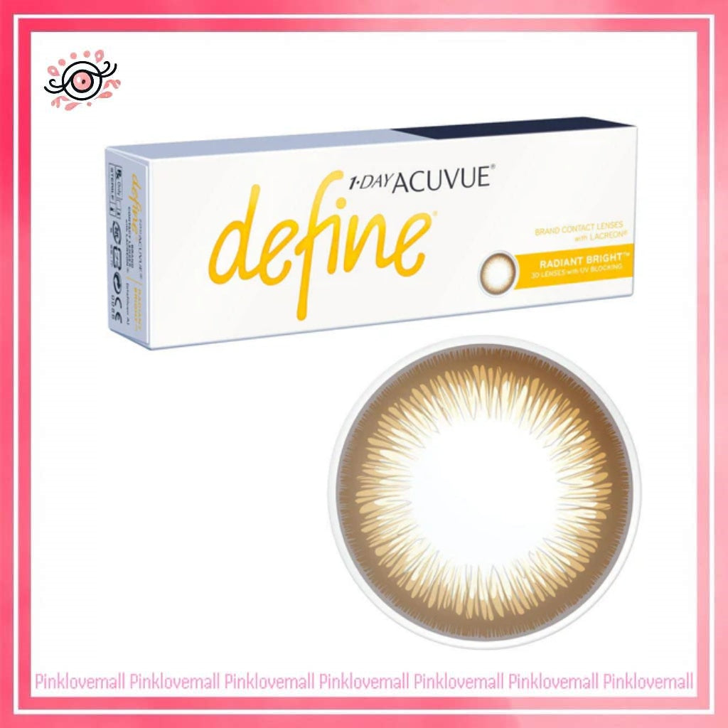 ACUVUE 強生 Define Classic 閃鑽啡｜日拋透明隱形眼鏡｜每盒30片