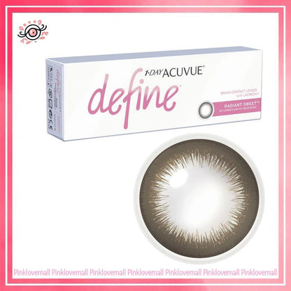 ACUVUE 強生 Define Classic 閃鑽棕｜日拋透明隱形眼鏡｜每盒30片