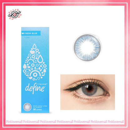 ACUVUE 強生 Define Fresh Blue 魅惑藍｜日拋透明隱形眼鏡｜每盒30片